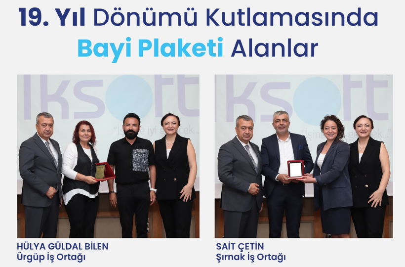nlksoft 19. Yıldönümü İş Ortaklarımız Plaketlerini Aldılar
