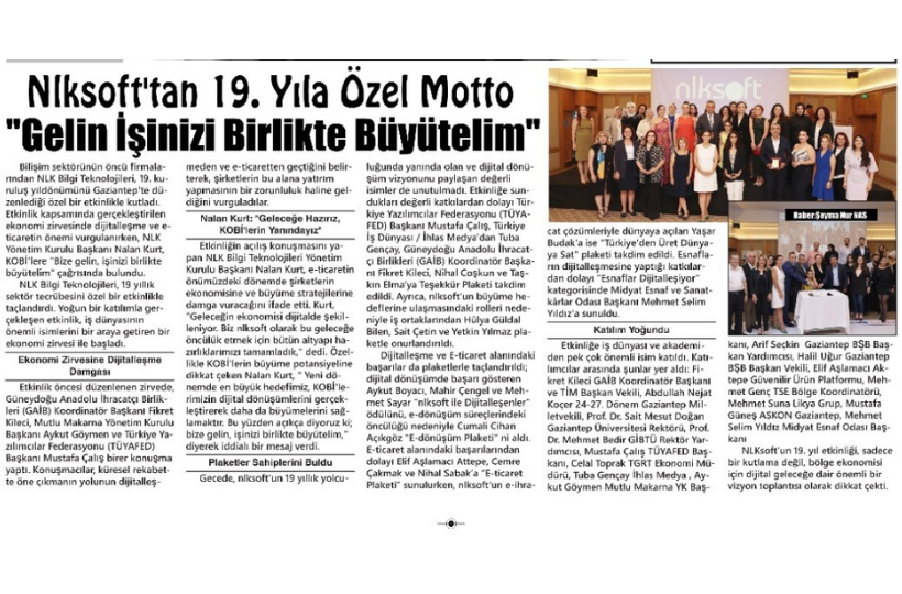 Siirt'te Son Söz: siirt’te Yankı Uyandıran nlksoft 19. Yıl Etkinliği: “Gelin İşinizi Birlikte Büyütelim”